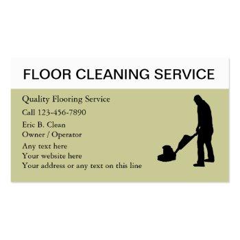 Small Floor Cleaning Business Cards Front View