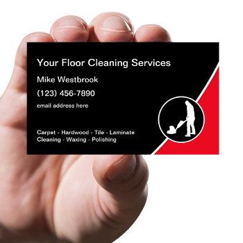 floor cleaning professional business cards