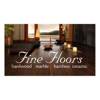 Small Flooring Hardwood Marble Construction Business Card Front View
