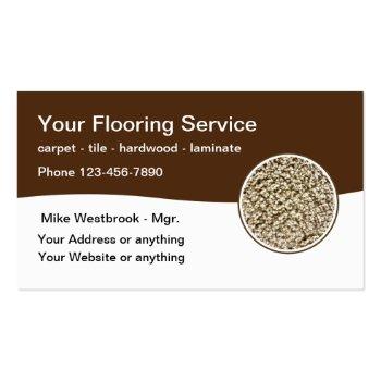 Small Flooring Services Modern Business Cards Front View