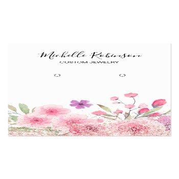 Small Floral Display In Pastel Colors Business Card Front View