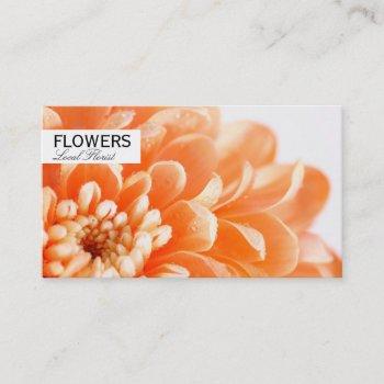 florist | elegant orange (pickup/delivery) business card