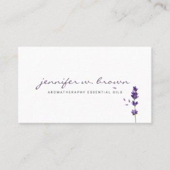 florist lavender herb leaf botanical business card