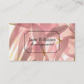 florist | pink flowers business card