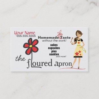 floured apron home baker business cards