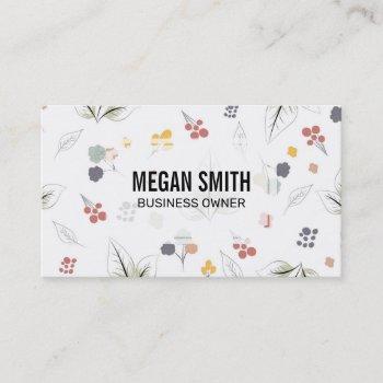 flower | illustrative flowers floral elements business card