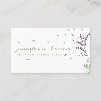 flowers essential oils perfume lavender botanical business card