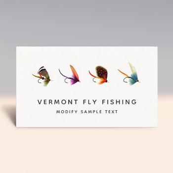 fly fishing flies business card