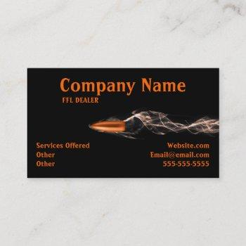 flying bullet firearms business card