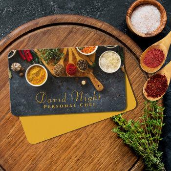 food design personal chef catering business card