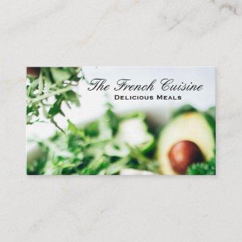 food restaurant salad | chef business card