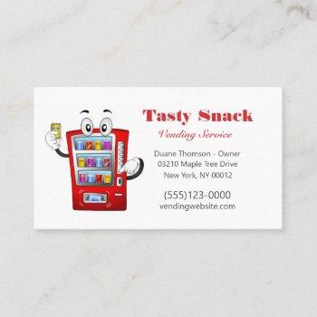 food snack vendor vending machine service  busines business card