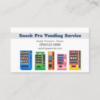 food snack vendor vending machine service business card