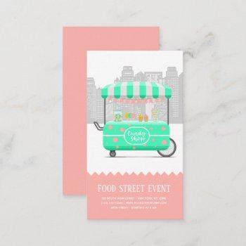 food street candy shop business card