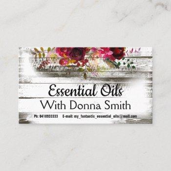 for essential oils business card