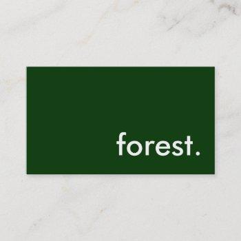 forest green. business card