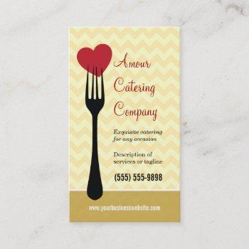 forked heart restaurant/catering business card
