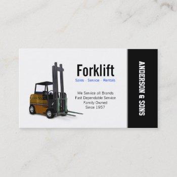 forklift sales and service business card
