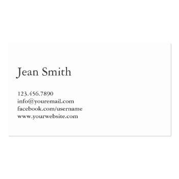 Small Free Handwriting Script Baby Sitter Business Card Back View