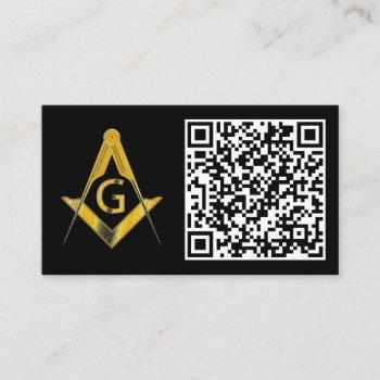 freemason qr code business card