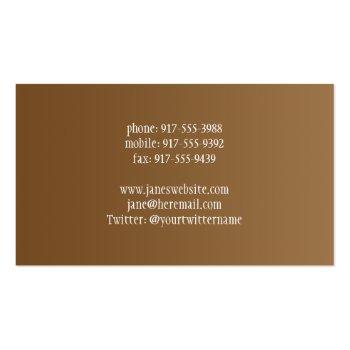 Small Fresh Bamboo Massage Therapy Horizontal Alternate Business Card Back View