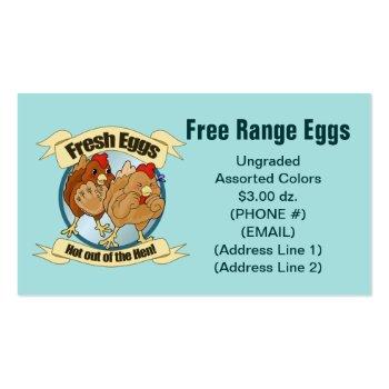 Small Fresh Eggs Business Cards Front View