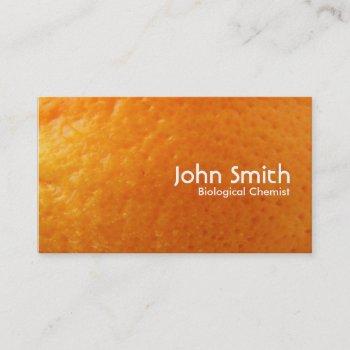 fresh orange biological chemist business card
