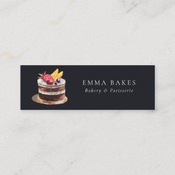fruit floral cake patisserie cupcake bakery mini business card