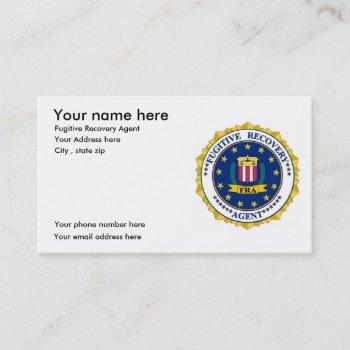 fugitive recovery agent business cards