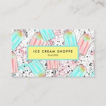 fun ice cream pattern pattern business card