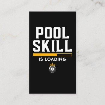 Small Funny 8 Ball Quote Sports Billiard Pool Business Card Front View