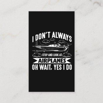 funny aviation aircraft airplane lover plane business card