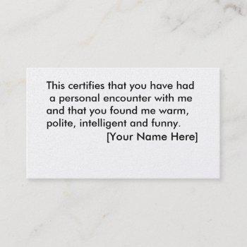 funny business card
