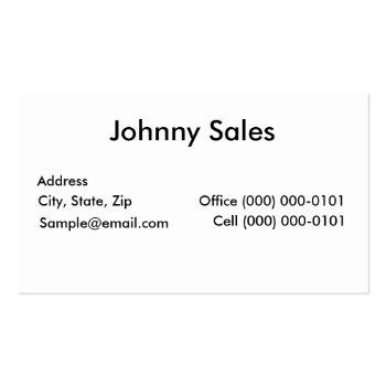 Small Funny Business Card Back View