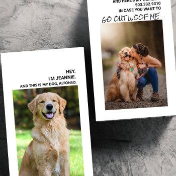 funny dog pun dating business cards