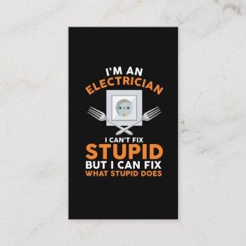 funny electrician advice craftsman expert humor business card