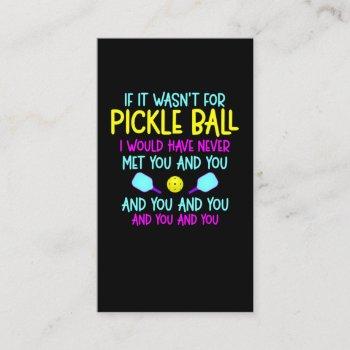 funny pickleball team quote pickleball player business card