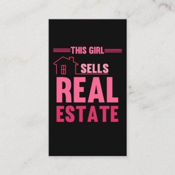 funny property investor girl real estate agent business card