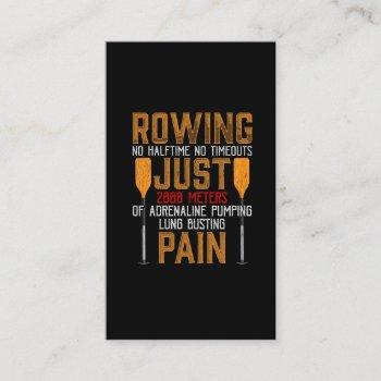 funny rowing adrenaline pumping lung busting rower business card