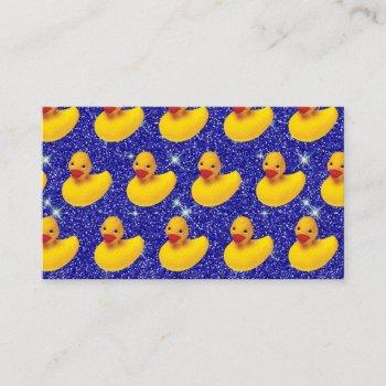 funny rubber ducks yellow duckie farm animal lover business card