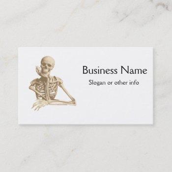 funny skeleton business card