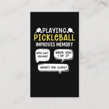 funny sports pickleball player business card