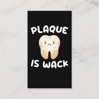 funny tooth plaque dentist dental assistant business card
