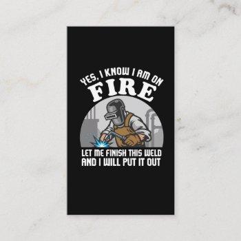 funny welding quote for welder business card