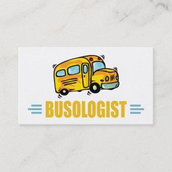 funny yellow school bus driver humorous business card