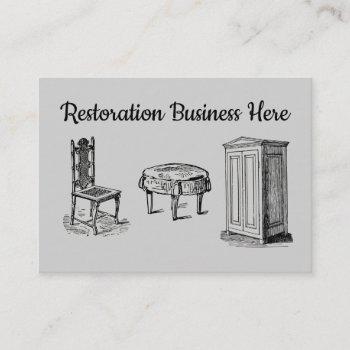 furniture antique restoration up-cycle repairing business card