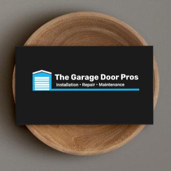 garage door installation and repair business card