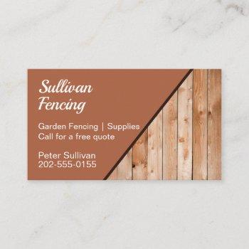 garden fencing business card