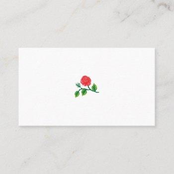 garden roses design business card