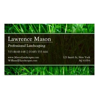 Small Gardener / Landscaping Business Card Back View